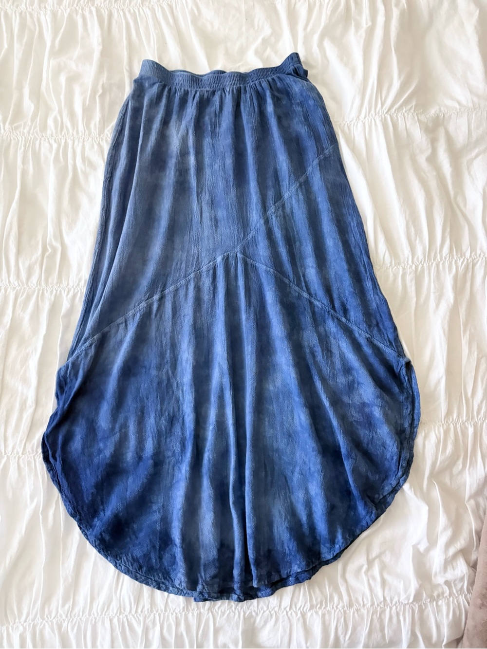 Blue Women's High-Low Maxi Skirt